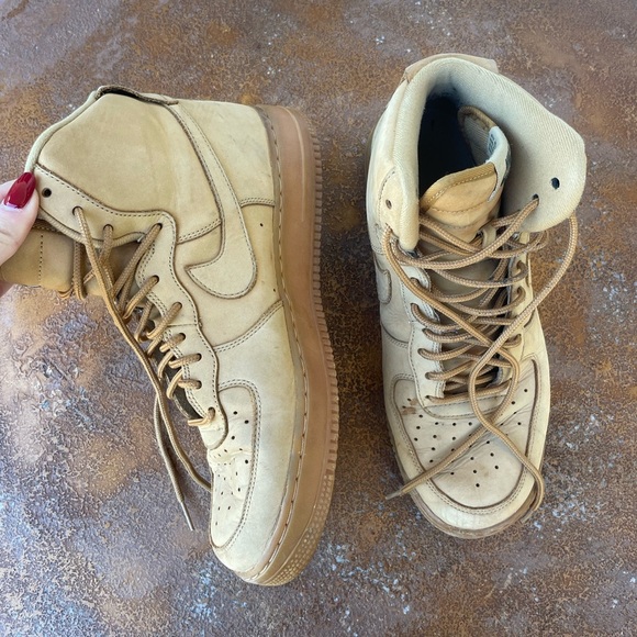 Men’s Nike Air Force 1 High Suede sz 10 color flax - Picture 1 of 7